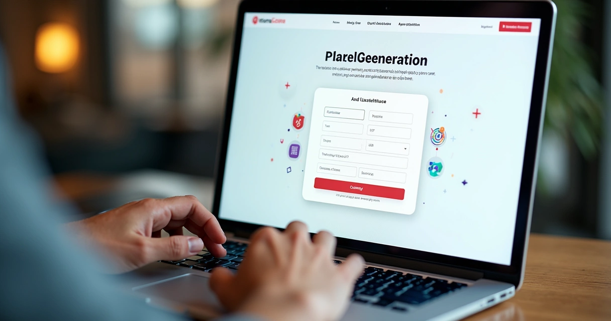 Página de site com formulário de geração de leads e chamada atrativa 
