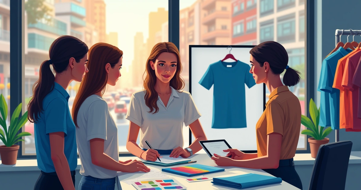 Equipe em atendimento na fábrica de camisetas personalizadas Centro RJ 