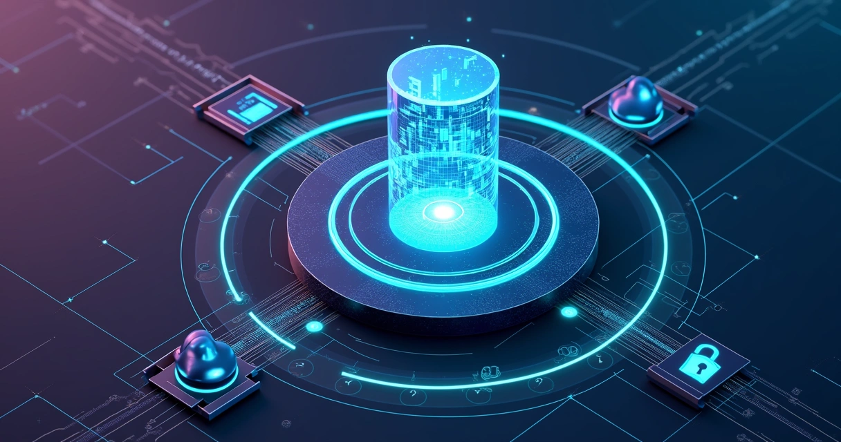 Fortaleza digital protegendo dados proprietários conectados a sistemas de IA 