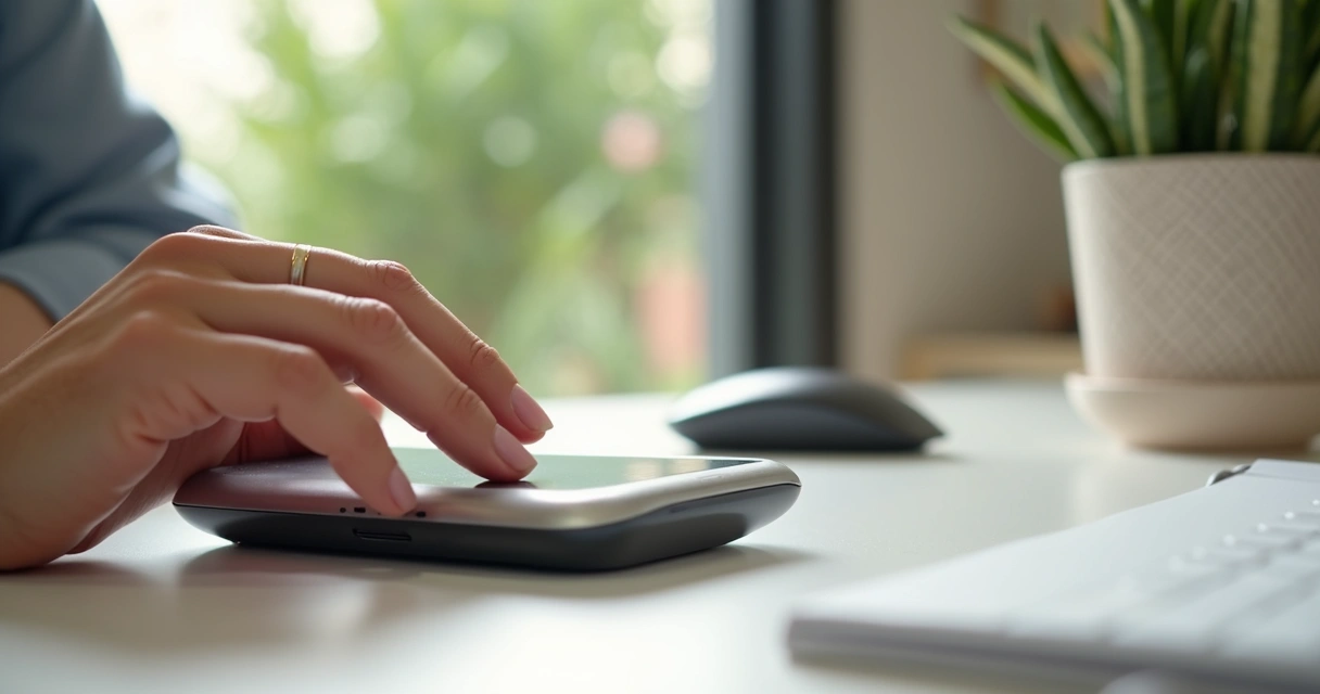 Produto sendo usado em ambiente moderno e bem iluminado 