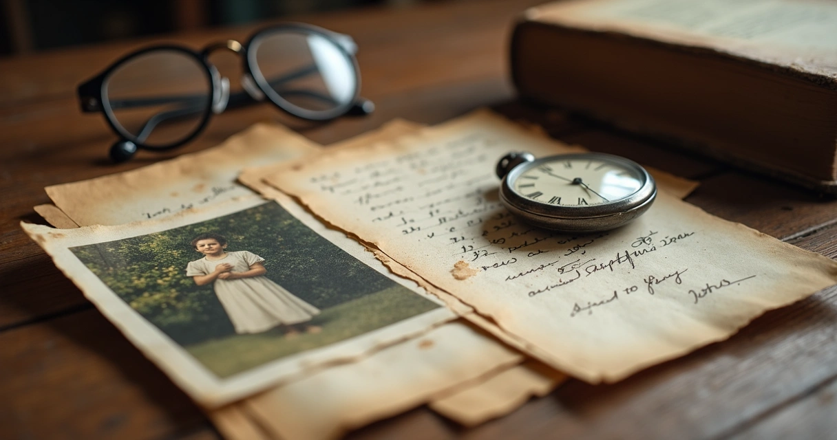 Objetos antigos de família simbolizando herança não financeira 