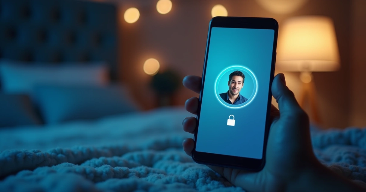 Perfil verificado em plataforma digital com foto real e escudo de segurança 