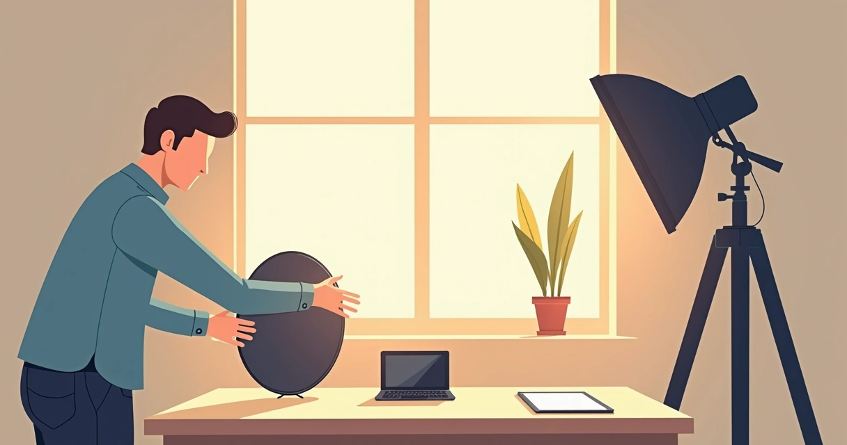 Foto de produto com luz natural e fundo branco 