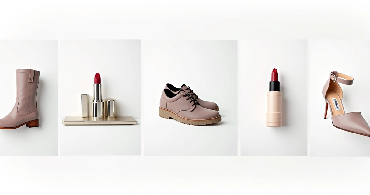 Exemplos de fotos de produtos bem iluminadas em um fundo branco 