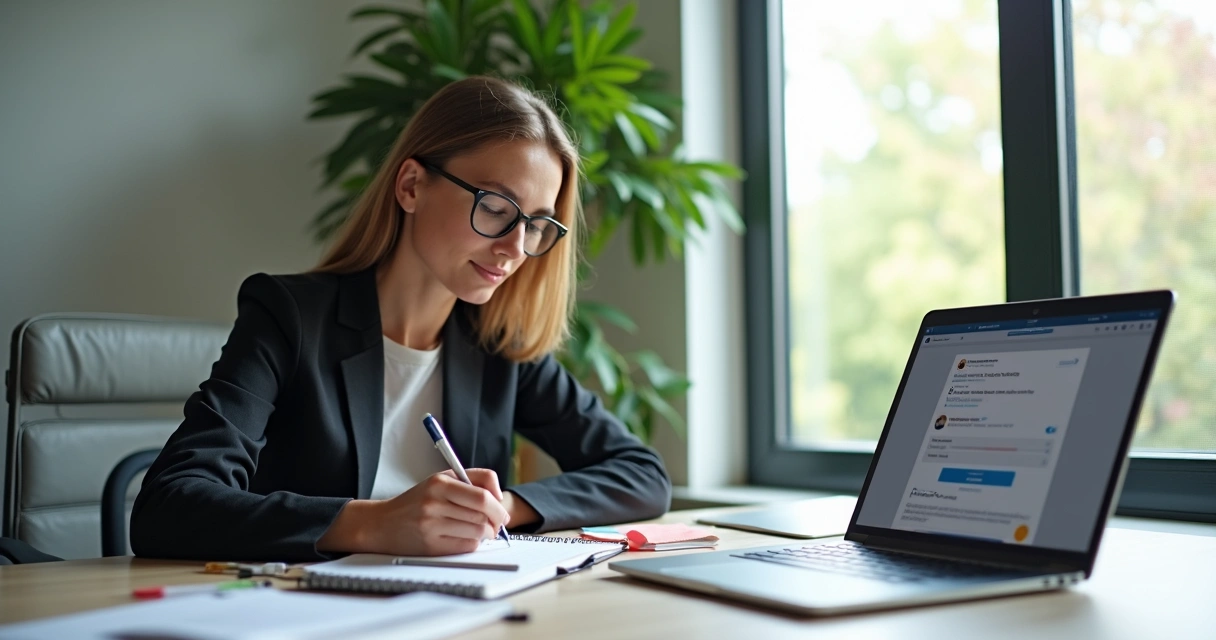 Founder anotando ideias para post de LinkedIn 