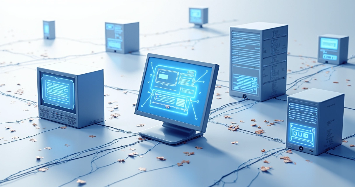 Representação visual da fragmentação dos dados entre plataformas de marketing