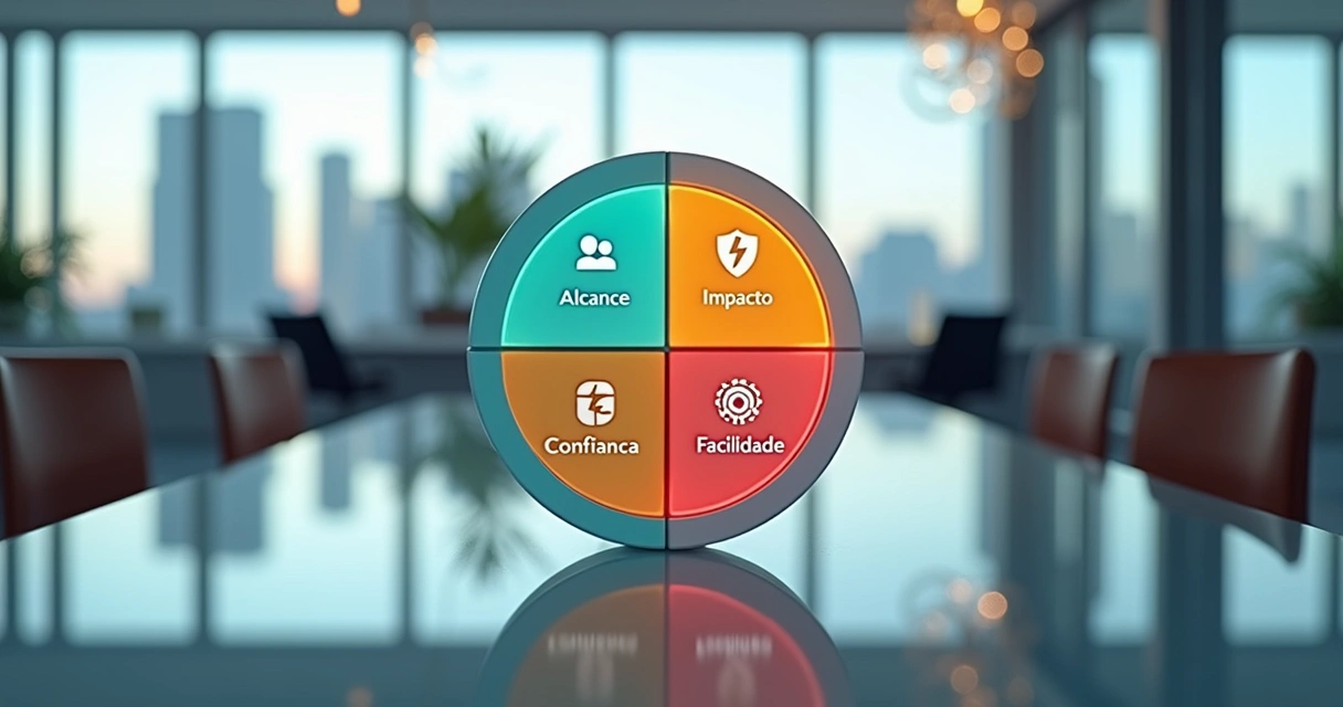 Gráfico ilustrando o framework RICE para avaliação de campanhas 