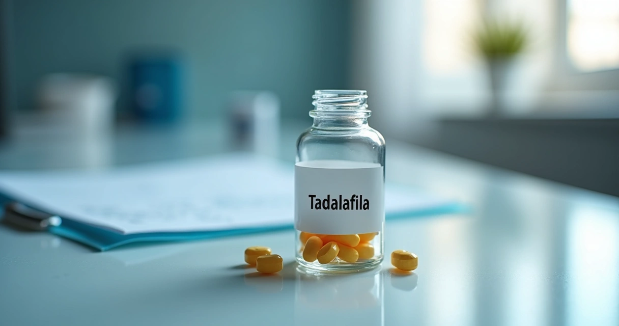 Frasco de comprimidos com medicamentos ao lado 