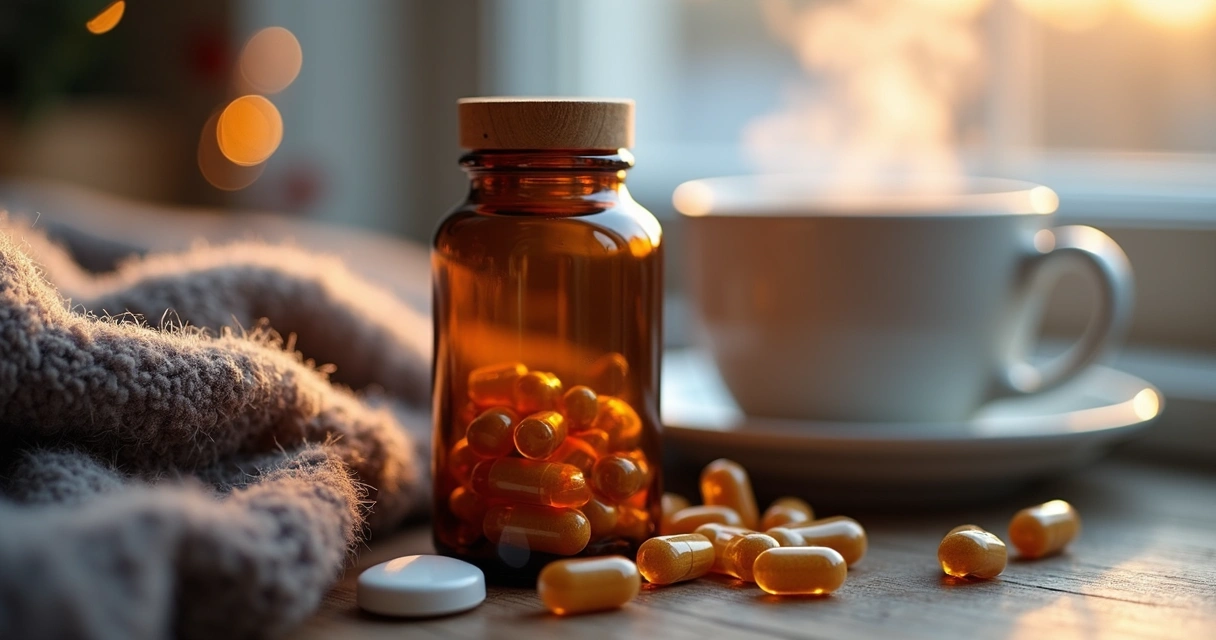 Frasco de medicamento manipulado no inverno 