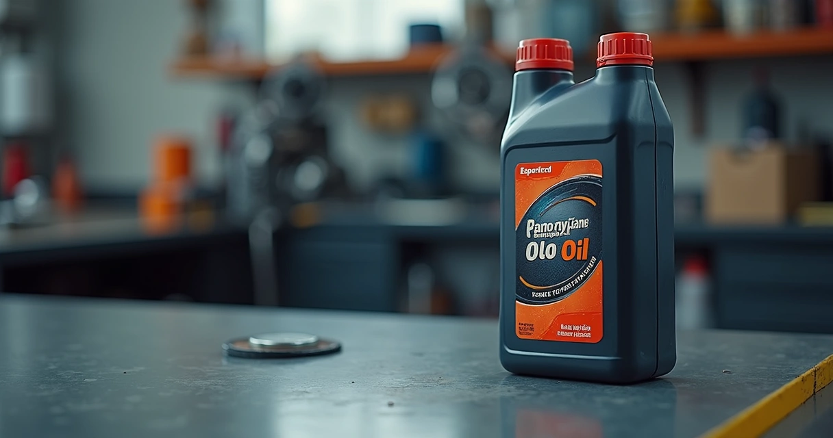 Frasco de óleo de motor com selo de segurança e embalagem robusta