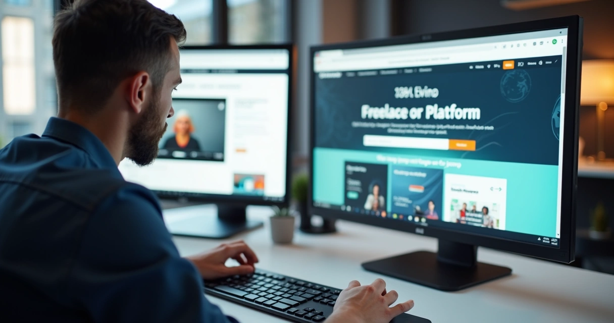 Client choosing between freelancer platforms and direct hiring