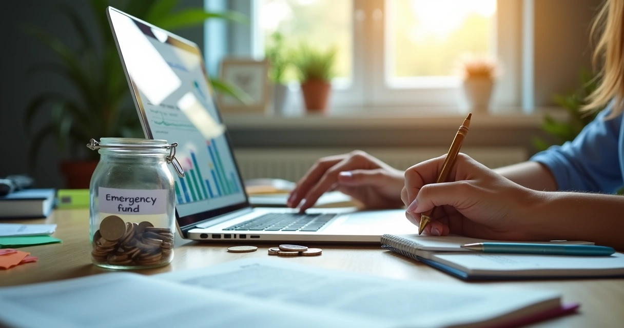 Freelancer faz contas preparado para guardar dinheiro de emergência 