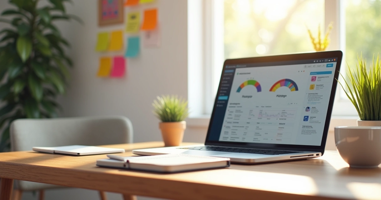 Freelancer organizando tarefas na mesa do home office