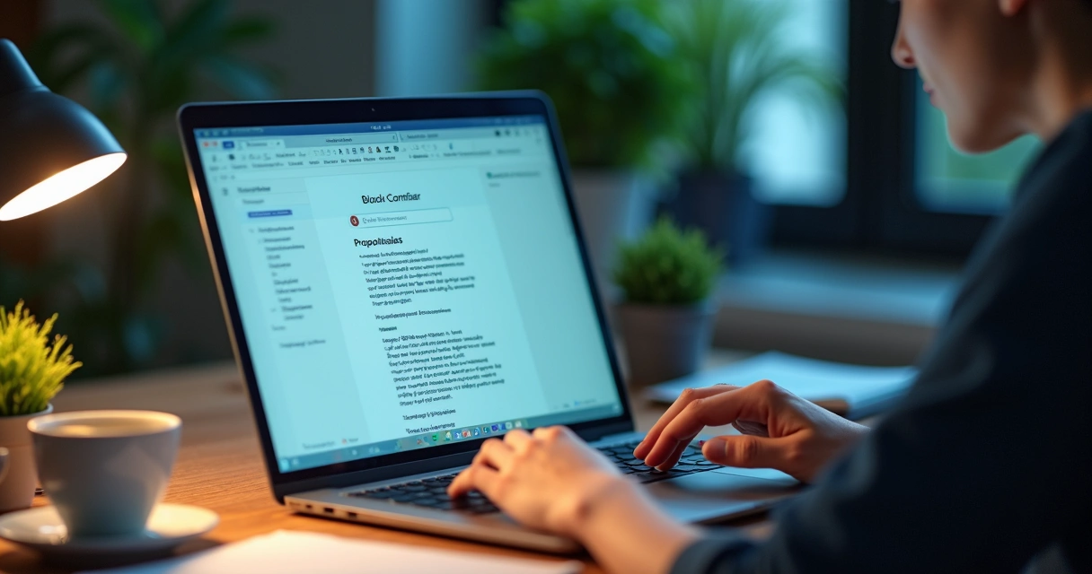 Freelancer organizando projetos em um ambiente de trabalho moderno