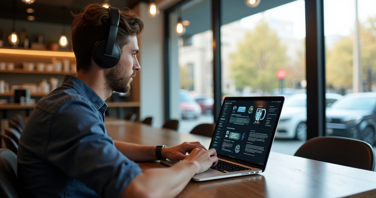 Freelancer having a video call 