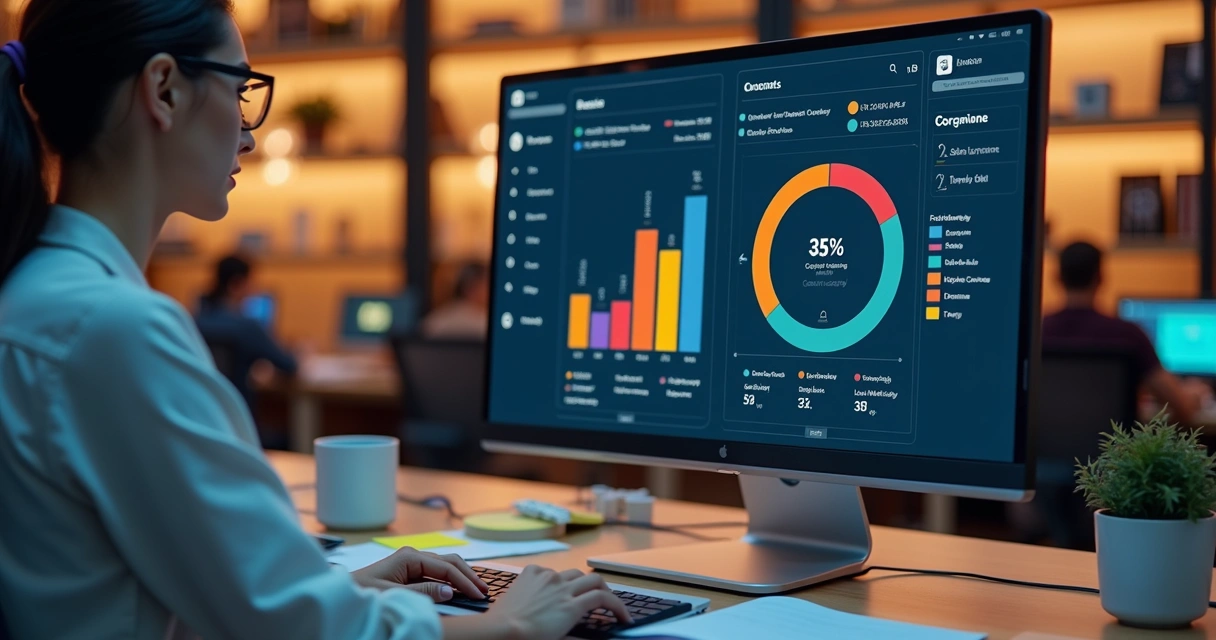 Painel de automação de testes front-end em monitor moderno 