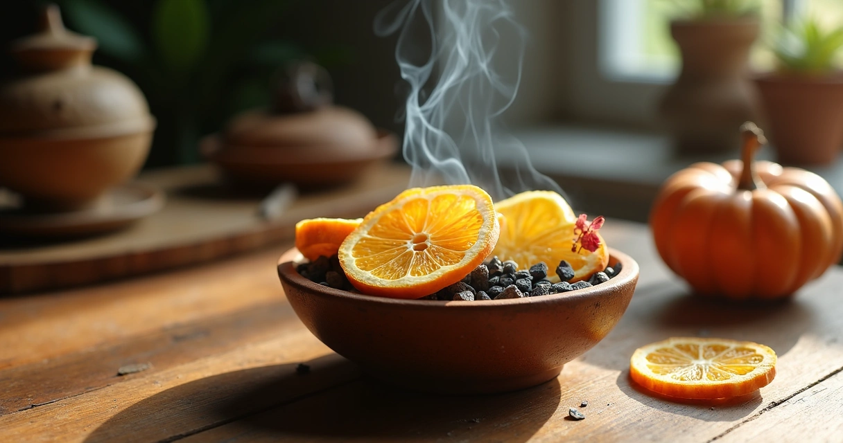 Frutas desidratadas sortidas e carvão para defumação 