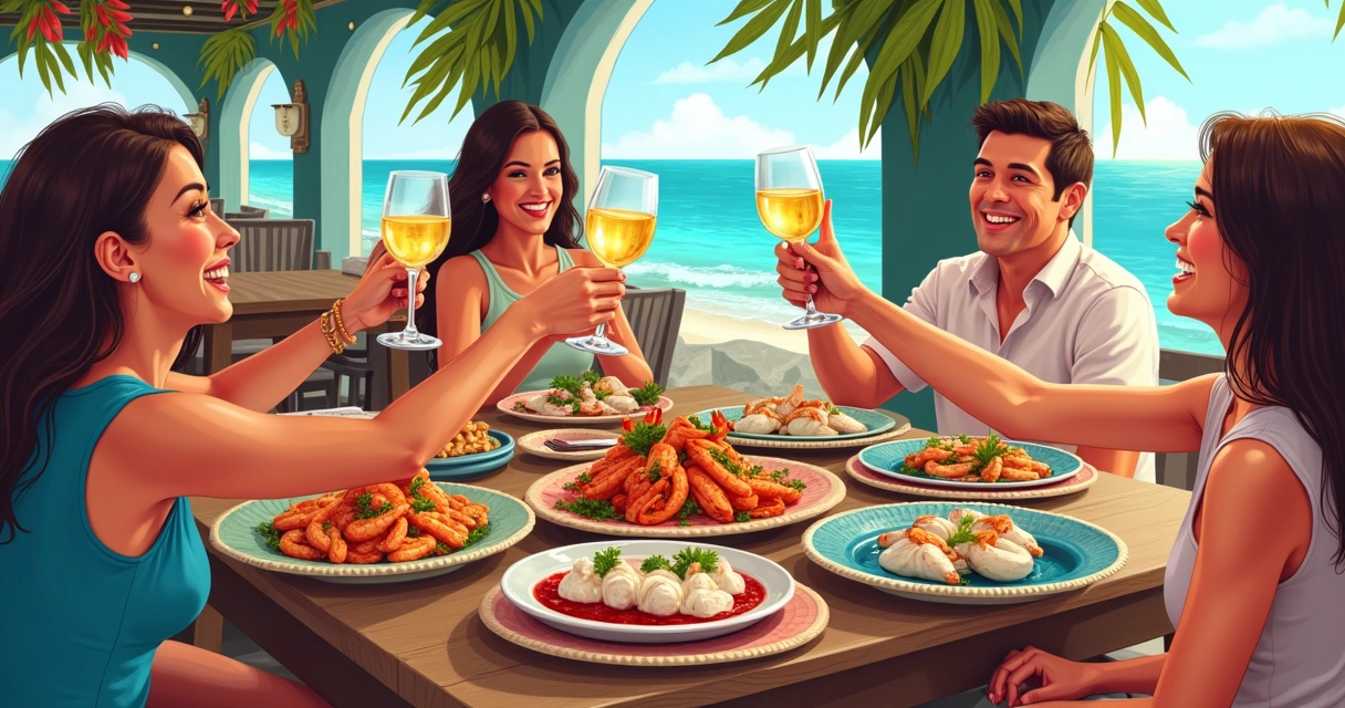 Frutos do mar frescos em restaurante sofisticado na Barra da Tijuca 