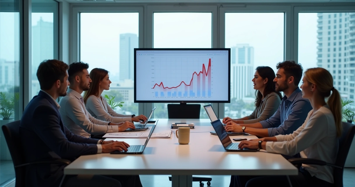 Equipe de microempresa realizando reunião 