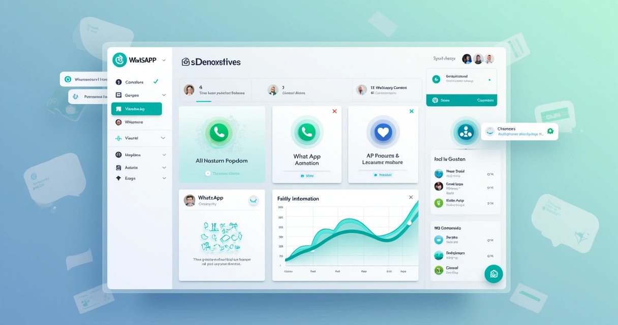 Ilustrações de funções avançadas de automação de WhatsApp visualmente destacadas.