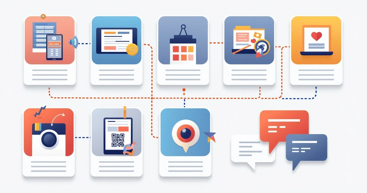 Painel mostrando diversas funções de catálogo digital para distribuidores 