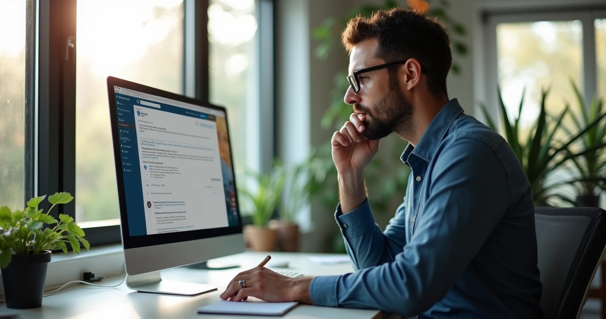 Executivo escrevendo post no LinkedIn 