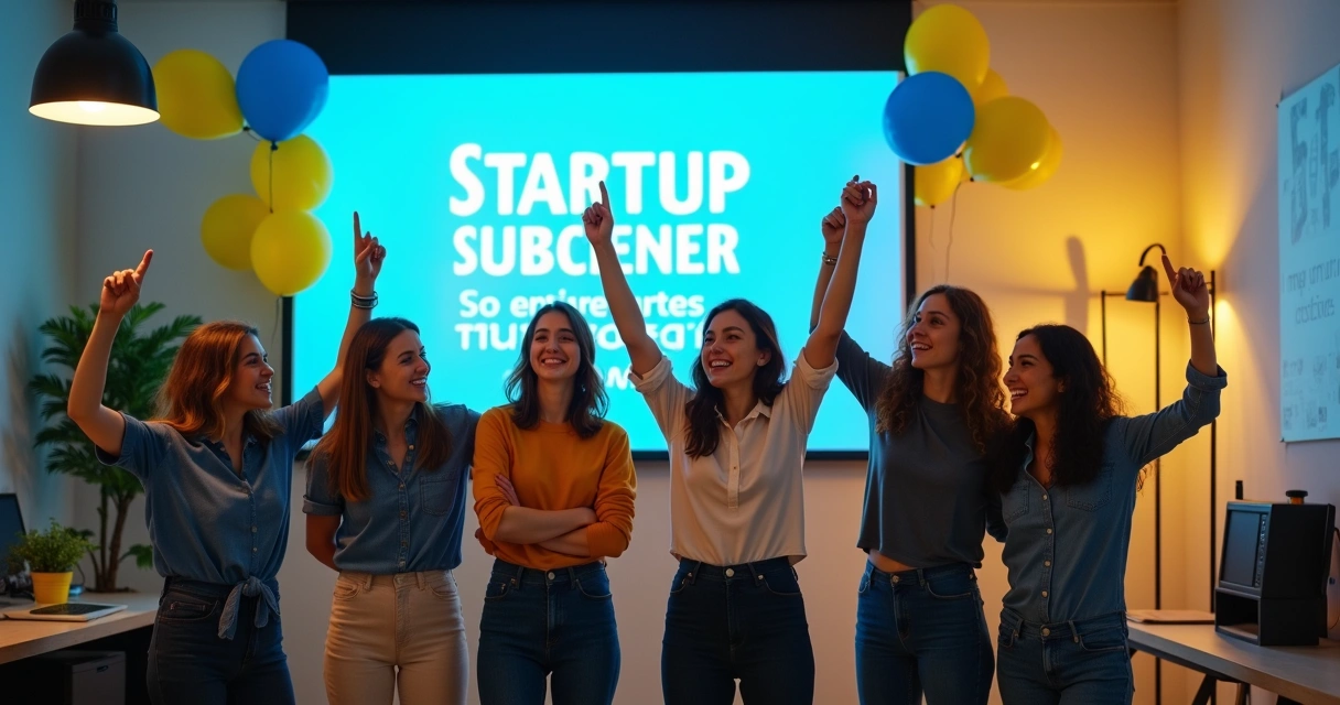 Fundadores de startups brasileiras celebrando conquista