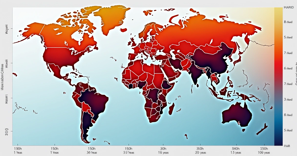 Mapa de calor destacando correlação entre mercados globais e petróleo em prazos diferentes 