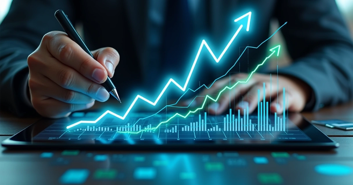 Graph showing trader's funded account growth