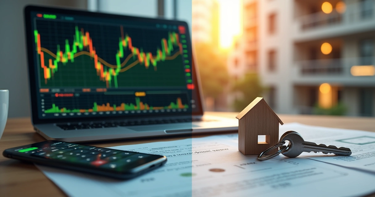 Comparação visual entre fundo imobiliário e imóvel para aluguel em 2026 