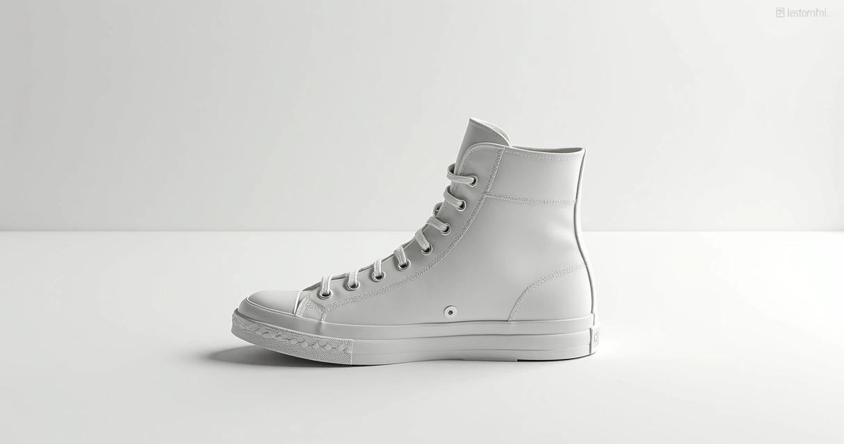 Produto em fundo branco com iluminação uniforme 