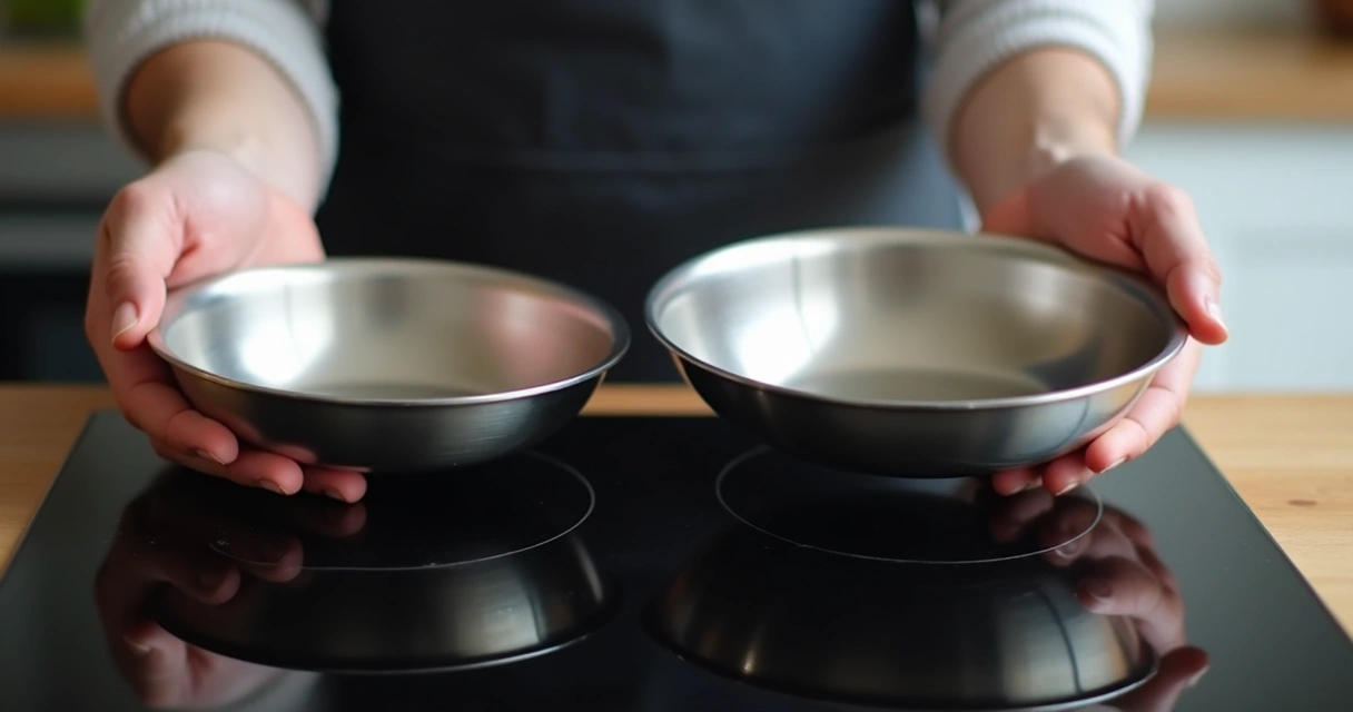 Detalhe de fundo plano de panela para cooktop 