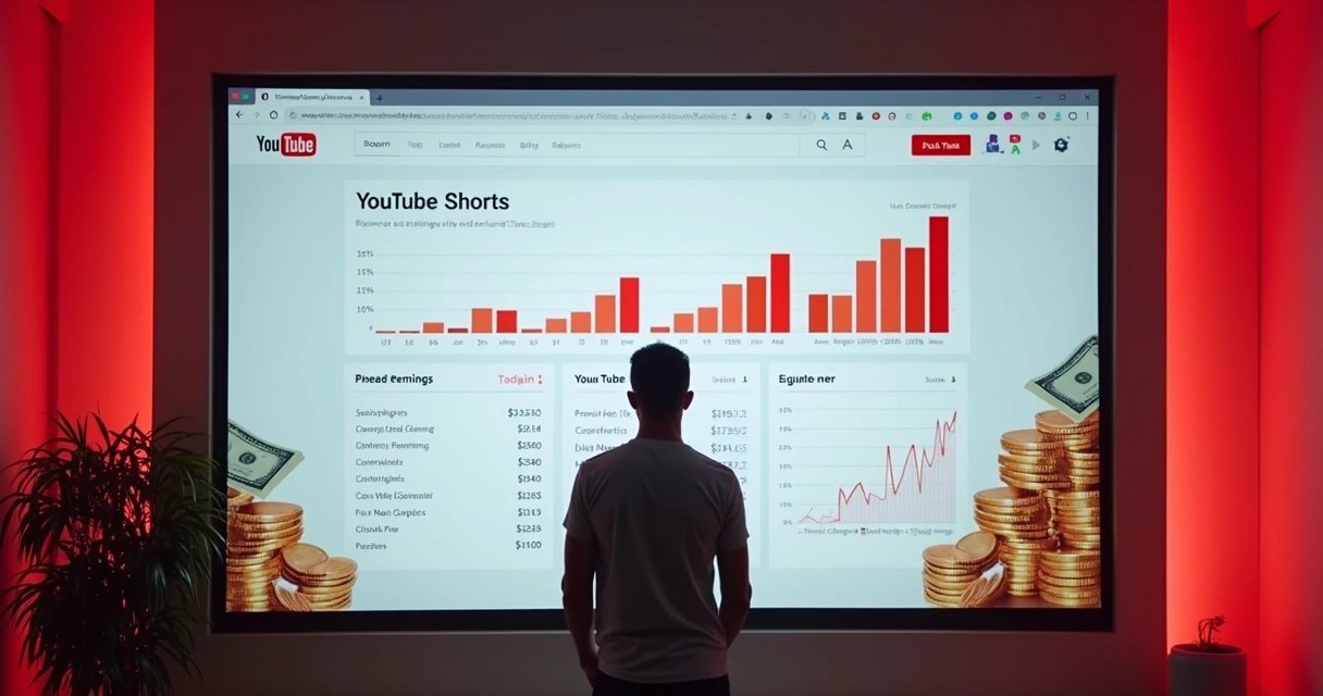 Tela mostrando fundo de criadores do Shorts 