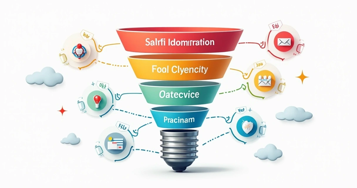 Gráfico ilustrativo de funil de automação de marketing para clínicas odontológicas, mostrando etapas do lead até fechamento.
