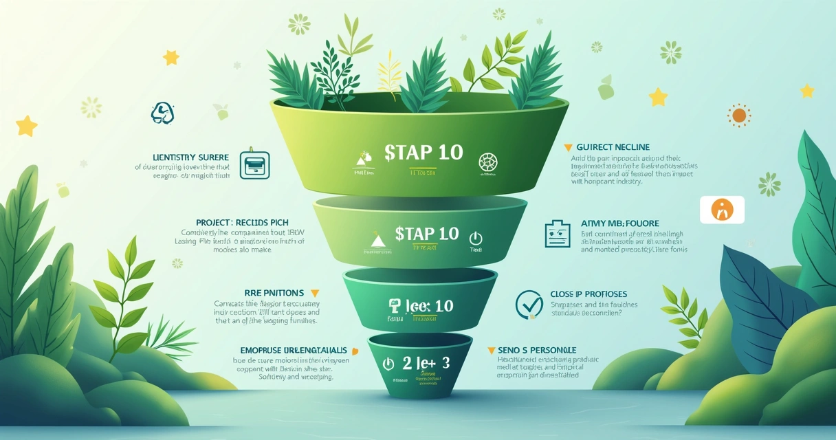 Etapas do funil de captação de projetos LIR com ilustrações de cada estágio