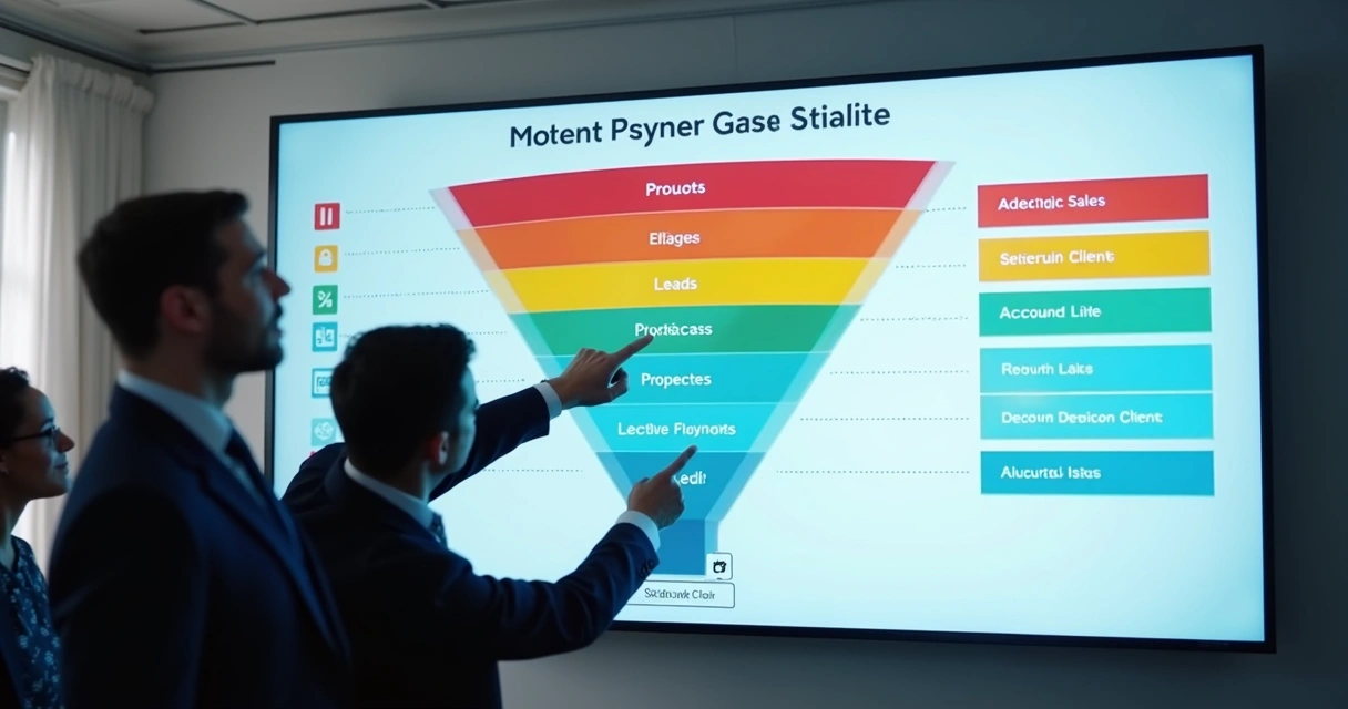 Funil de vendas digital com etapas bem visualizadas 