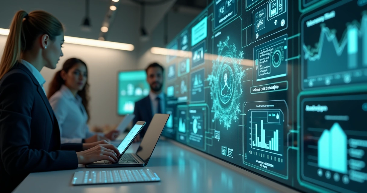 Representação do funil imobiliário com inteligência artificial integrando automação e análise de dados 