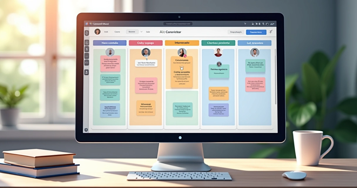 Funil de vendas Kanban para infoprodutos dividido por etapas no WhatsApp
