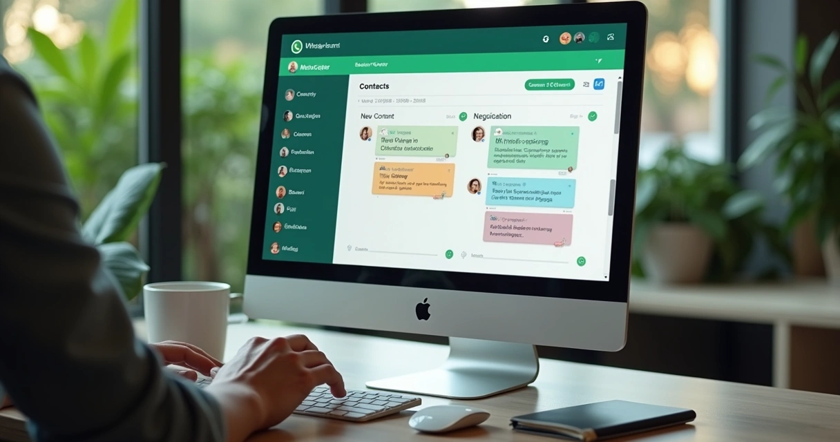 Painel kanban CRM com funil de vendas no WhatsApp