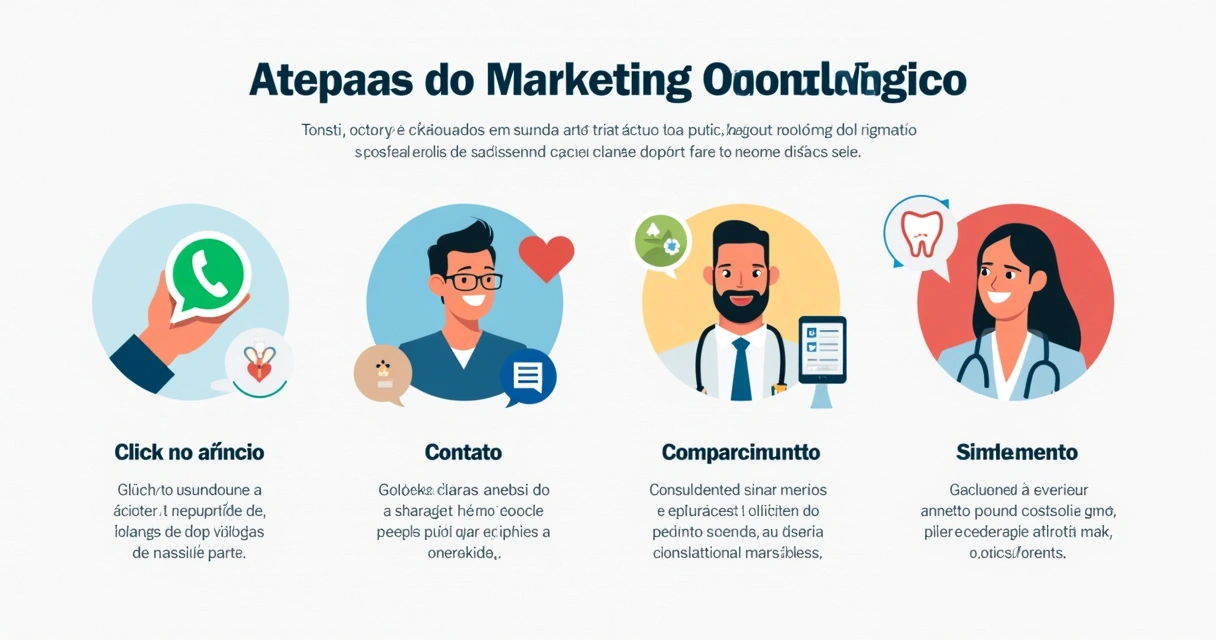 Gráfico de funil de marketing odontológico digital 