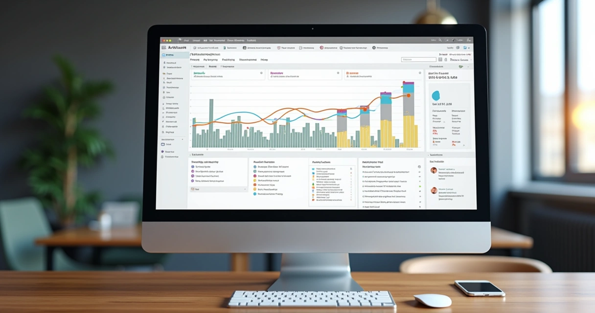 Funil de vendas visual em uma tela de CRM imobiliário 