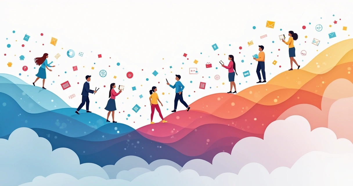 Desenho colorido do funil de vendas 