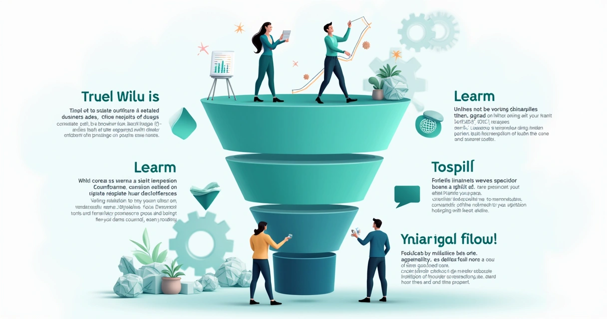 Gráfico ilustrando funil de vendas inbound