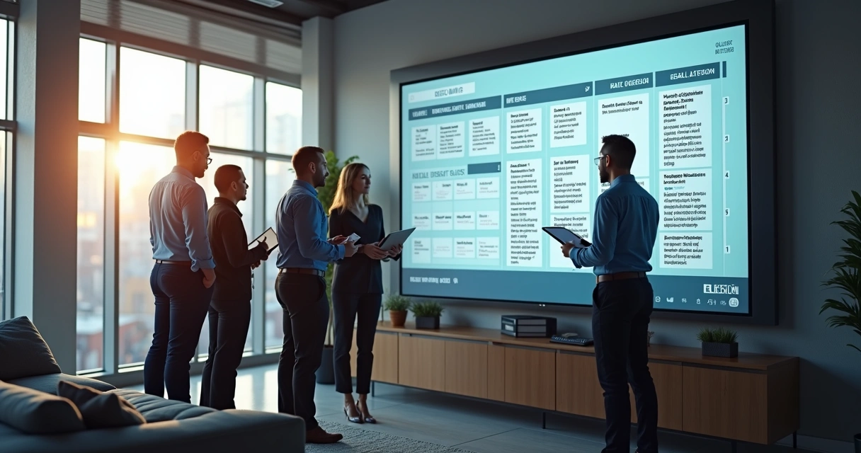 Funil de vendas imobiliário visualizado em painel Kanban