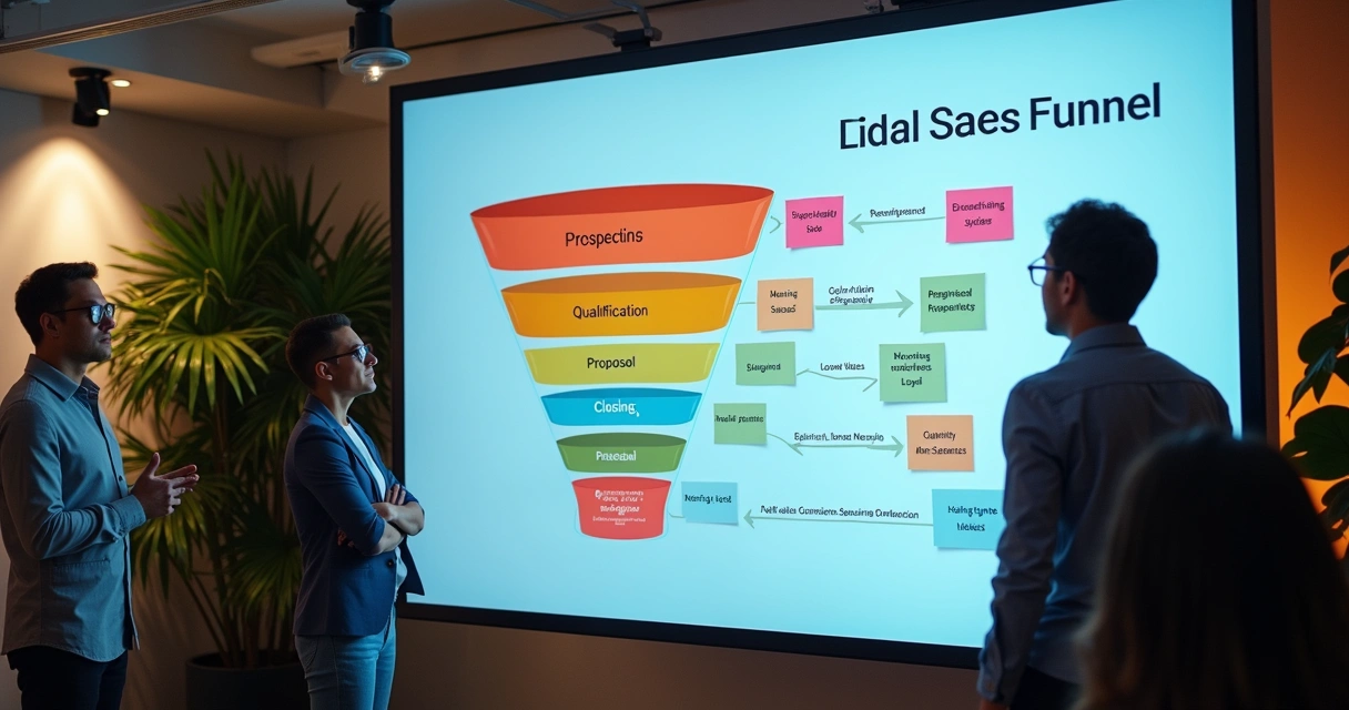 Painel digital de funil de vendas visual e padronizado, mostrando etapas e movimentação de leads 