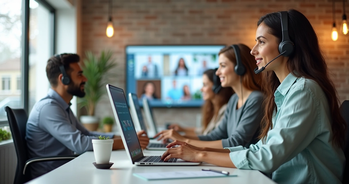 Equipe de atendimento ao cliente para loja de móveis online 