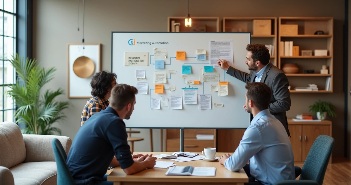 Furniture e-commerce team discussing automation strategy 