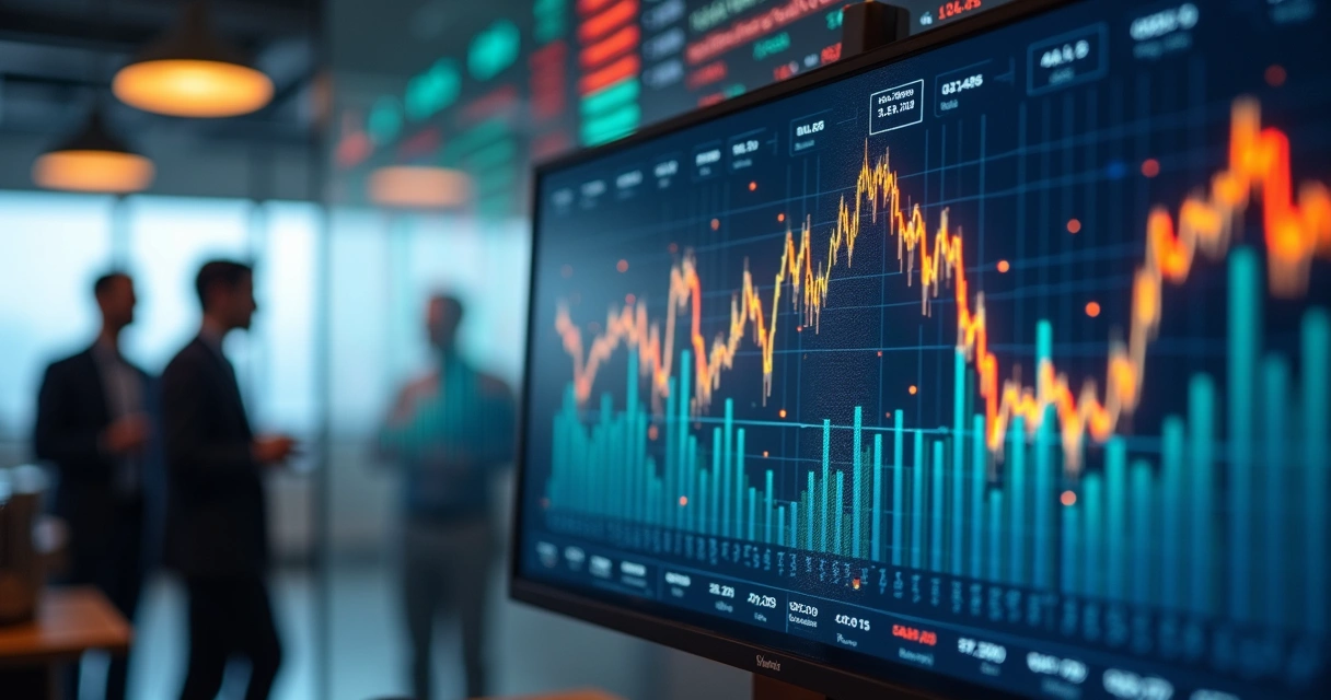 Futures prices curve chart with time axis 