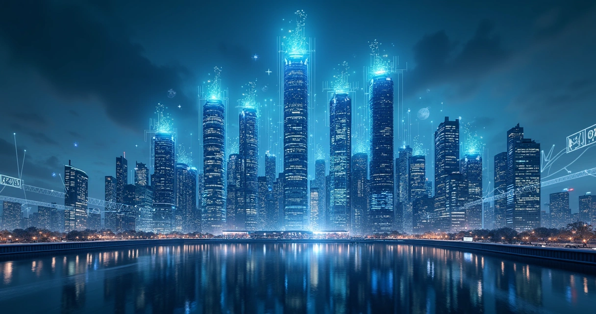 Representação do futuro da contabilidade com IA e blockchain 