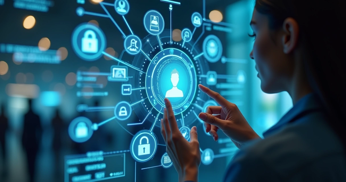 Futuristic digital interface for next generation customer service. 